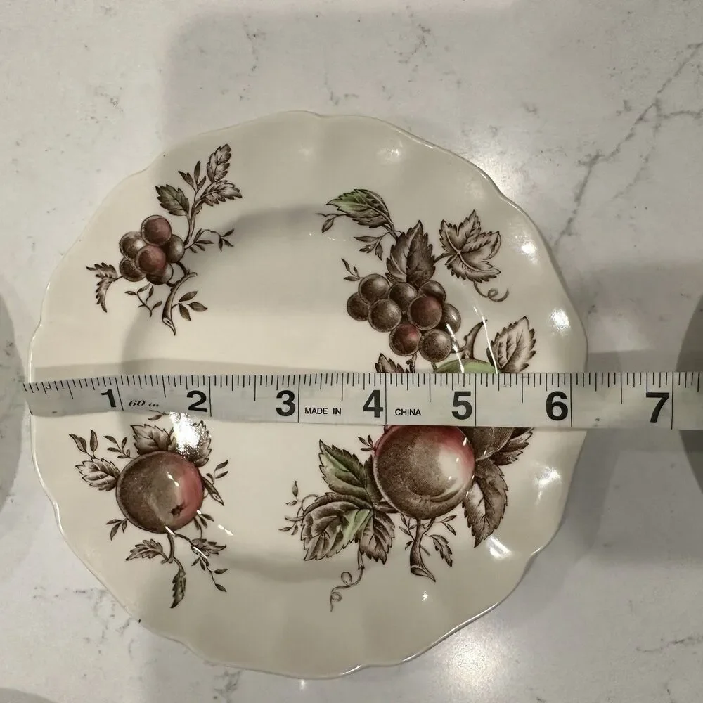 Vintage Mismatched English China Dessert Plates Set of 6 Spode Meakin